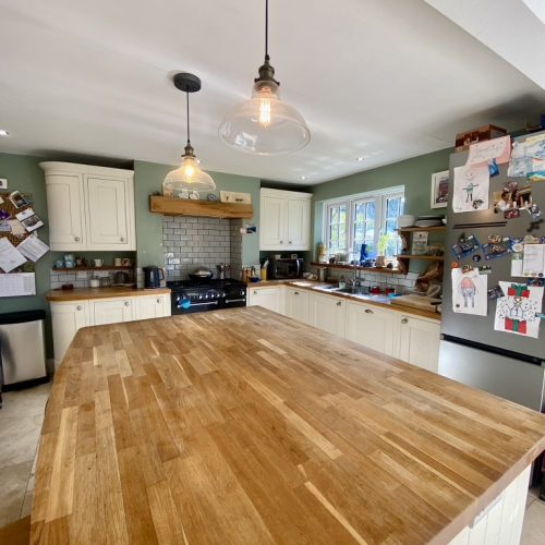 Cottage kitchen island